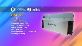 iBeLink BM-S1 Siacoin Miner 6.8TH/S Setup