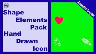 【Eight Production】Animated Graphic | Shape Elements Pack | Hand Drawn | Icon | GreenScreen