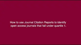 How to identify high ranking journals in JCR