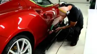 Detail on Alfa Romeo 4C Modesta BC-04 Nano Titanium Glass Coating