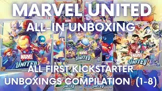 Unboxing ALL of Marvel United!! | Compilation of all Marvel Unboxings (First Kickstarter)