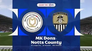 EA Sports FC 26 | МК Донс против Ноттс Каунти - Вторая лига Английской футбольной лиги | Геймплей...