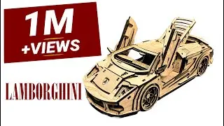 DIY lamborghini car - laser cutting lamborghini - wooden  lamborghini - DIY laser art - wood art