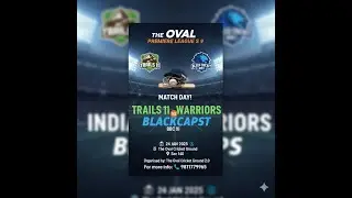 Trails 11 VS Bleed blue Cricket (BBC XI) Organised by The Oval Cricket Ground 2.0