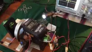 Calibration of oscilloscope by my homopolar machine