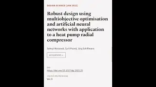 Robust design using multiobjective optimisation and artificial neural networks with a... | RTCL.TV