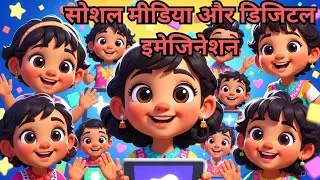 🌐 Социальные сети и цифровое воображение | Детское стихотворение на хинди
