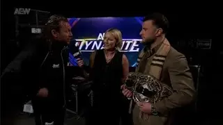 AEW Dynamite 28.01.2026 - Кенни Омега противостоит MJF в конце шоу.