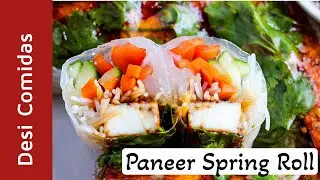 Sweet and Spicy Paneer Spring Roll | Paneer Spring Roll |Vietnamese Spring roll | Indian Spring roll