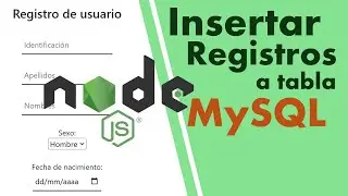 4. Insertar registros a una tabla de una base de datos MySQL con NodeJS
