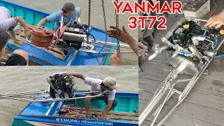 Yanmar 3t 72 trọn bộ giàn cầu Inox_ vỏ lãi 8m1 của chú 9 Mộng được hoàn thành tại X.T Năm Đoàn