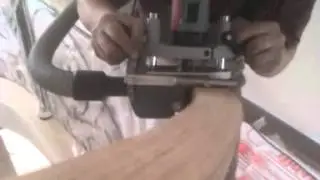 Фрезерование гнутого поручня (Shopmade device for bent handrail routing)