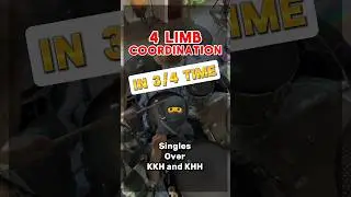 4 limb coordination exercise in 3/4 time for drum set🥁