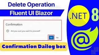 Операция удаления с диалоговым окном подтверждения в Fluent UI Blazor