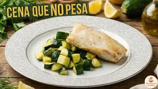 Cena ligera y saludable lista en 10 minutos | Filete de pescado con zucchini