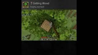 Getting Wood:  Minecraft PS5 Trophy! #minecraftachievements #playstationtrophy #minecraft #gaming