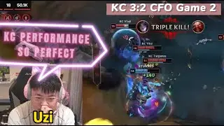 [ENG SUB] Uzi Reacts to KC Destroying CFO Game 2, KC Performance is so Perfect!