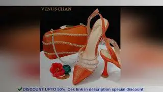 Venus Chan 2023 Newest INS Style Orange Color Elegant High Heels Nigeria Popular Design African Ladi