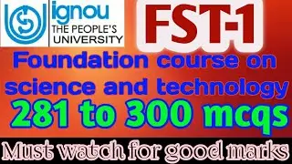 Fst-1 mcqs from 281 to 300