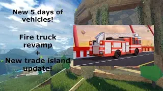 New fire truck revamp + Trade island update!  |  Roblox jailbreak