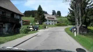 Auffahrt zur Saigerh&ouml;h durch Saig ab dem Abzweig Freiburger Stra&szlig;e