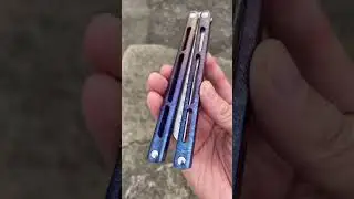 Burning Tsunami! Damascus Live Blade! Balisong cloned by TheOne