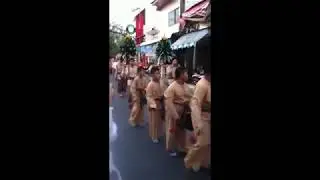 Random Street Procession in Chiang Mai, Thailand