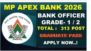 MP APEX BANK 2026 | Online Form Start | 313 + vacancy out now 