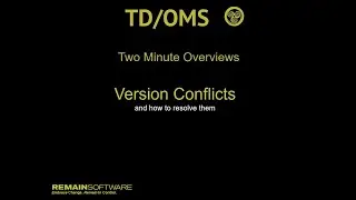 TD/OMS Version Conflicts (and how to resolve them)