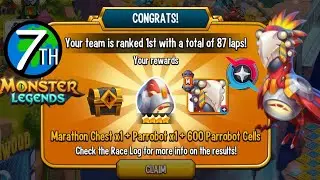 Race Results : PARROBOT Rank 4 + 600 Cells (Monster Legends)