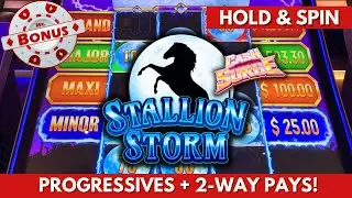 Two Bonuses, Two-Way Pays, Too Much?!  Fun Spins on Cash Surge: Stallion Storm Slot Machine!