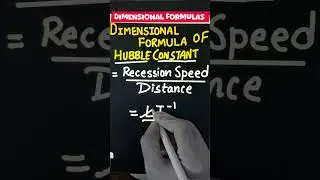 trick to find dimensional formula of Hubble constant #class11 #physics #dimensions 😊