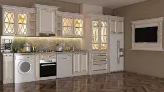 Lesson 5.Kitchen design in 3dsmax tutorial + Vray+Autocad+PS/Mətbəx Modelləmə-Xeqani Ehmedov