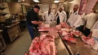 Pork processing time lapse