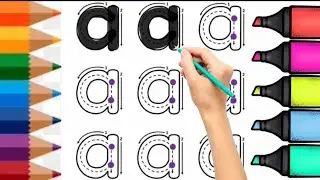 Learn to write small a with Happy brain kids learning | how to write a