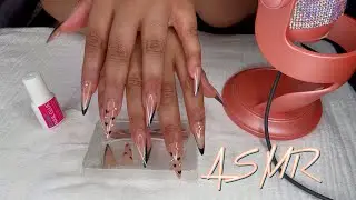 Chewing & Popping Gum While Applying Nails 💅 ASMR for Sleep | No Talking