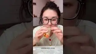 Chicken Sausage Roll Eating 😋🤤 #mukbang #food #koreanfood #eating