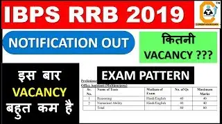 IBPS RRB 2019 Notification Out - इस बार  VACANCY बहुत काम है (Don't Loose Your HOPE)