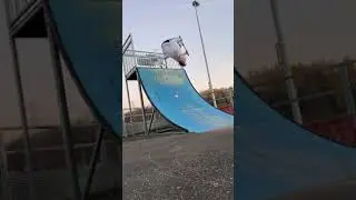 ride down a ramp in a shopping cart