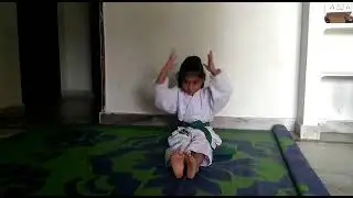 my sister doing some basic karate movements