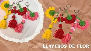 Llavero tejido a crochet ( facil y con pocos materiales) crochet [llaveros]
