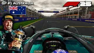 F1 25 HAGAMOS CAMPEON A FERNANDO ALONSO! GP #1 AUSTRALIA CARRERA 100% SIN AYUDAS!