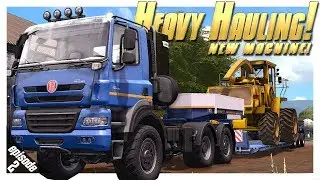 HEAVY HAULING! Sandy Bay Series 2! - Farming Simulator 17 -  Ep.3 (with Wheel Cam)