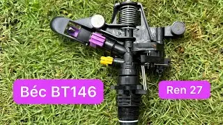 Béc BT146 - béc tưới phun mưa có chỉnh góc gắn ống ren 27