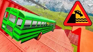 Stairs vs School Bus - Which Will Survive the Impact?