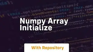 numpy array initialize