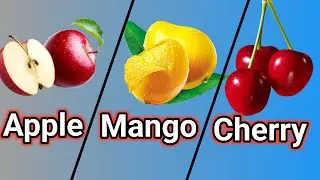Fruits name | Learn fruits name | Fruits name with image | Abc ki duniya #fruit #fruitsname #123