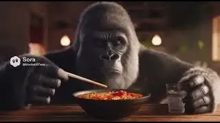Горилла 🦍 Острая 🌶 Лапша 🍜 ASMR [SORA]