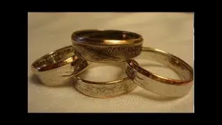 13 Minutes How To Make Double Sided Rings out of Coins