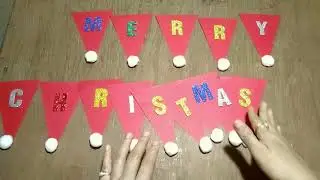 how to make merry christmas banner /diy christmas banner ideas/ handmade christmas banner #Christmas